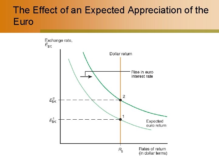 The Effect of an Expected Appreciation of the Euro 