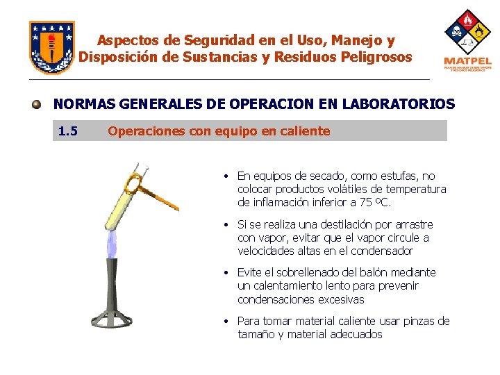 Aspectos de Seguridad en el Uso, Manejo y Disposición de Sustancias y Residuos Peligrosos Aspectos de Seguridad en el Uso, Manejo y Disposición de Sustancias y Residuos Peligrosos