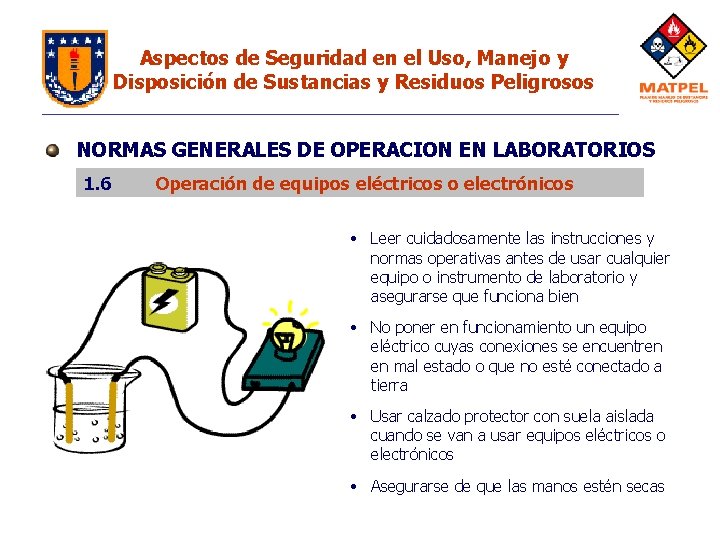 Aspectos de Seguridad en el Uso, Manejo y Disposición de Sustancias y Residuos Peligrosos Aspectos de Seguridad en el Uso, Manejo y Disposición de Sustancias y Residuos Peligrosos