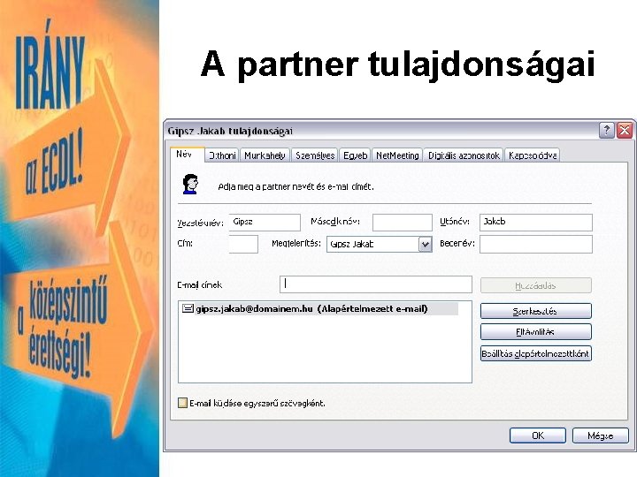 A partner tulajdonságai 