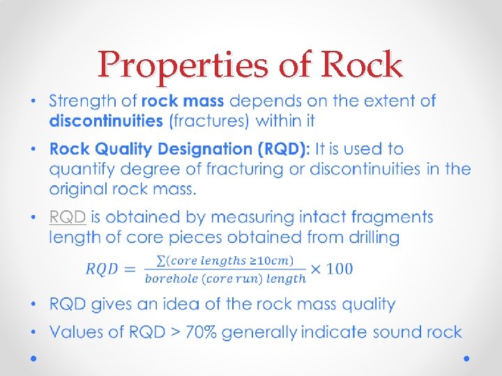 Properties of Rock • 