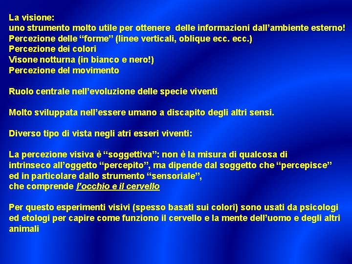 Il Visione La visione uno strumento molto utile per ottenere