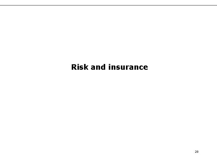 Risk and insurance 28 