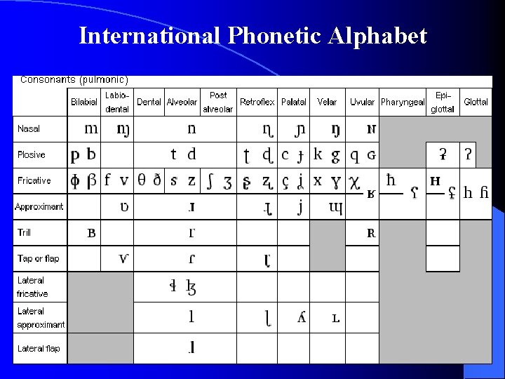 International Phonetic Alphabet 