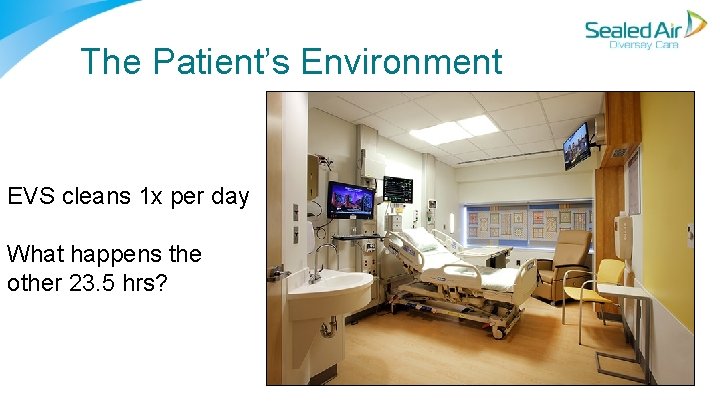 The Patient’s Environment EVS cleans 1 x per day What happens the other 23. The Patient’s Environment EVS cleans 1 x per day What happens the other 23.