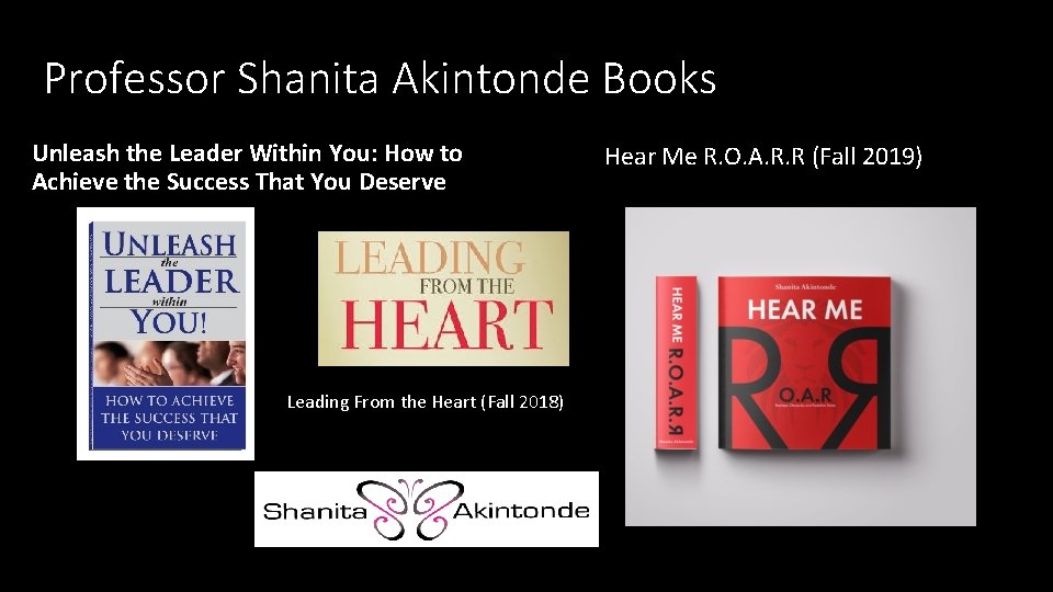 Professor Shanita Akintonde Books Unleash the Leader Within You: How to Achieve the Success