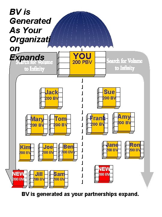 BV is Generated As Your Organizati on Expands YOU 200 PBV Jack Sue 200 BV is Generated As Your Organizati on Expands YOU 200 PBV Jack Sue 200