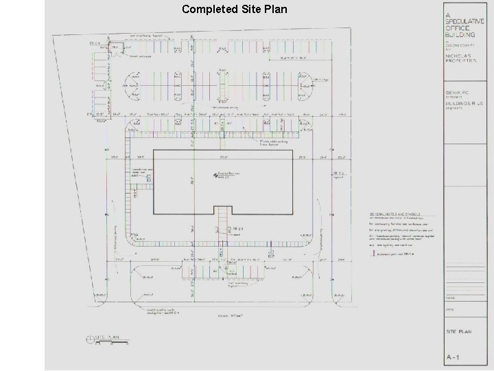 Completed Site Plan Completed Site Plan
