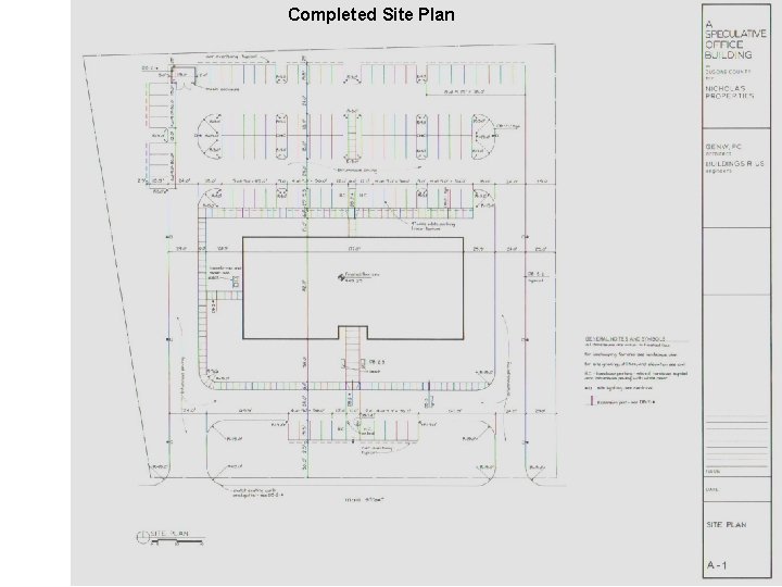 Completed Site Plan 