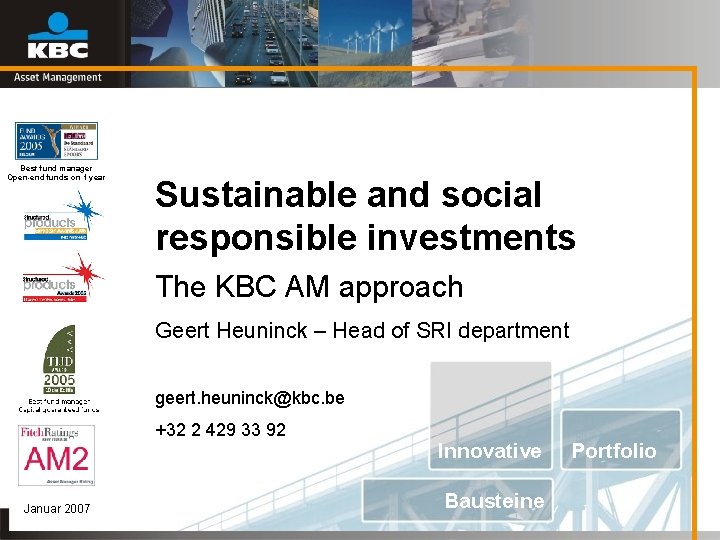 Best fund manager Open-end funds on 1 year Sustainable and social responsible investments The