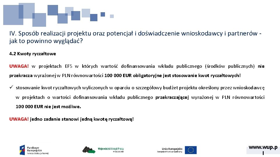 IV. Sposób realizacji projektu oraz potencjał i doświadczenie wnioskodawcy i partnerów - jak to