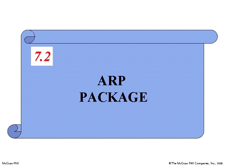 7. 2 ARP PACKAGE Mc. Graw-Hill ©The Mc. Graw-Hill Companies, Inc. , 2000 7. 2 ARP PACKAGE Mc. Graw-Hill ©The Mc. Graw-Hill Companies, Inc. , 2000