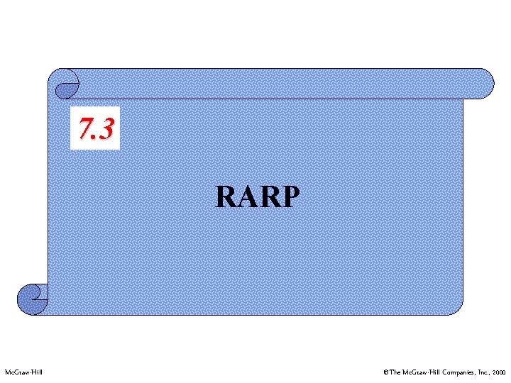 7. 3 RARP Mc. Graw-Hill ©The Mc. Graw-Hill Companies, Inc. , 2000 7. 3 RARP Mc. Graw-Hill ©The Mc. Graw-Hill Companies, Inc. , 2000