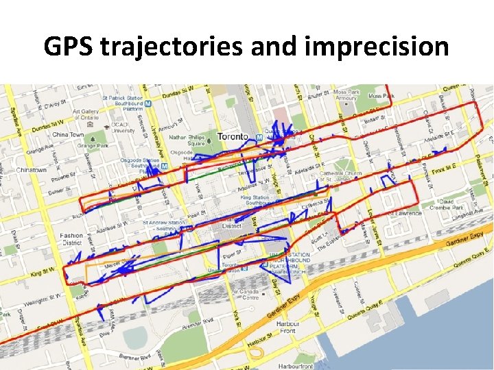 GPS trajectories and imprecision GPS trajectories and imprecision