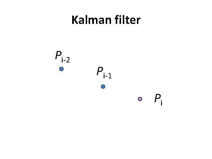 Kalman filter Pi-2 Pi-1 Pi Kalman filter Pi-2 Pi-1 Pi