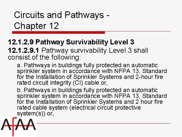 Circuits and Pathways Chapter 12 12. 1. 2. 9 Pathway Survivability Level 3 12.