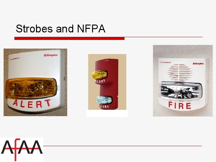 Strobes and NFPA 