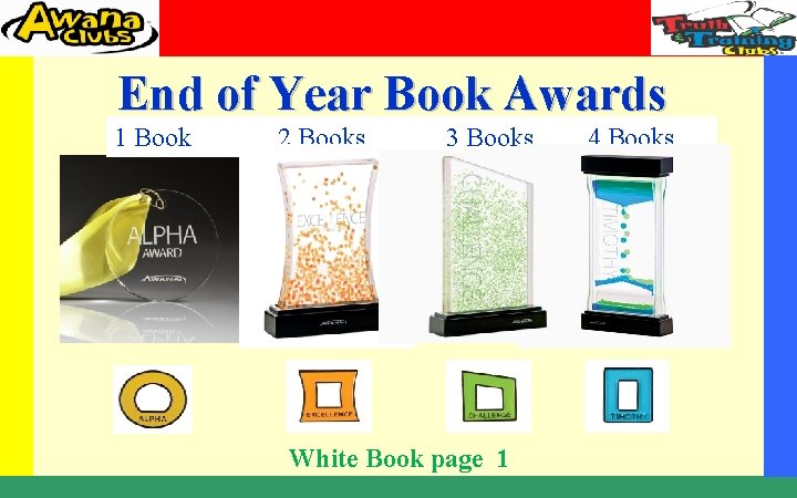 End of Year Book Awards 1 Book 2 Books 3 Books White Book page