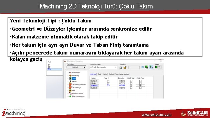 i. Machining 2 D Teknoloji Türü: Çoklu Takım Yeni Teknoloji Tipi : Çoklu Takım i. Machining 2 D Teknoloji Türü: Çoklu Takım Yeni Teknoloji Tipi : Çoklu Takım