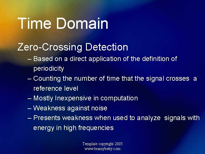 Time Domain Zero-Crossing Detection – Based on a direct application of the definition of