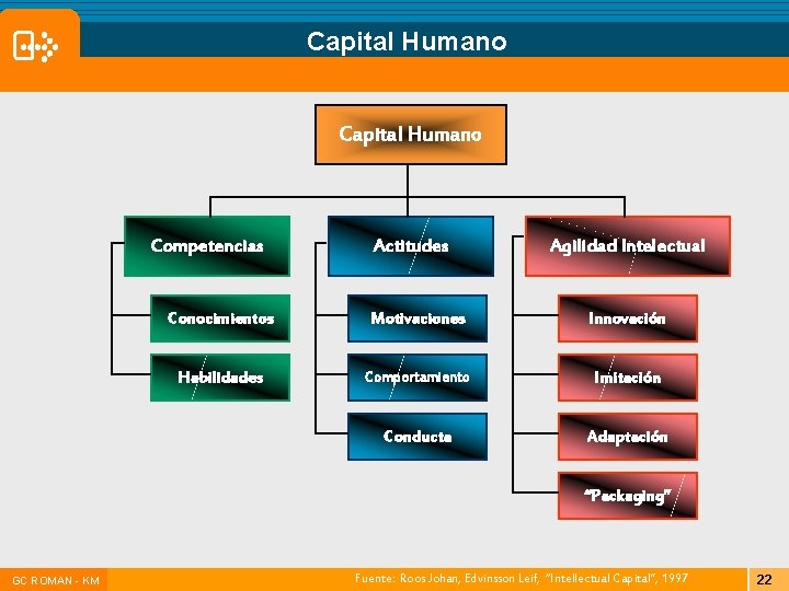 Capital Humano Competencias Actitudes Agilidad Intelectual Conocimientos Motivaciones Innovación Habilidades Comportamiento Imitación Conducta Adaptación