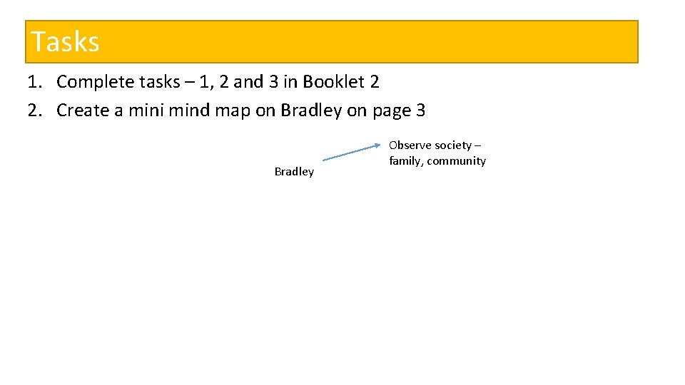 Tasks 1. Complete tasks – 1, 2 and 3 in Booklet 2 2. Create