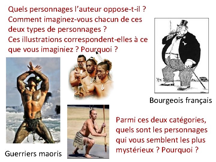 Quels personnages l’auteur oppose-t-il ? Comment imaginez-vous chacun de ces deux types de personnages