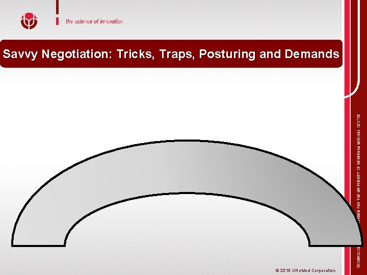 Savvy Negotiation: Tricks, Traps, Posturing and Demands © 2016 UNe. Med Corporation 