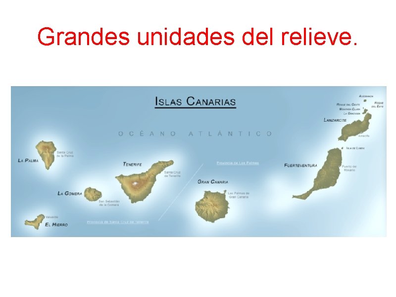 Grandes unidades del relieve. 