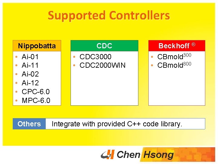 Supported Controllers Nippobatta • Ai-01 • Ai-11 • Ai-02 • Ai-12 • CPC-6. 0