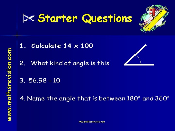 www. mathsrevision. com Starter Questions www. mathsrevision. com 