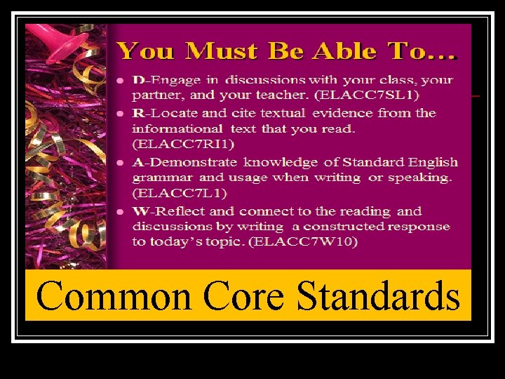 Common Core Standards 