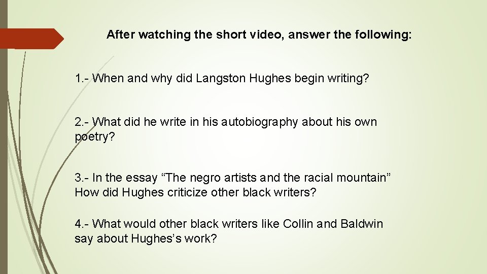 After watching the short video, answer the following: 1. - When and why did After watching the short video, answer the following: 1. - When and why did