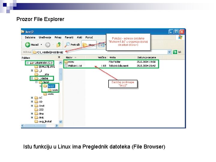 Prozor File Explorer Istu funkciju u Linux ima Preglednik datoteka (File Browser) 