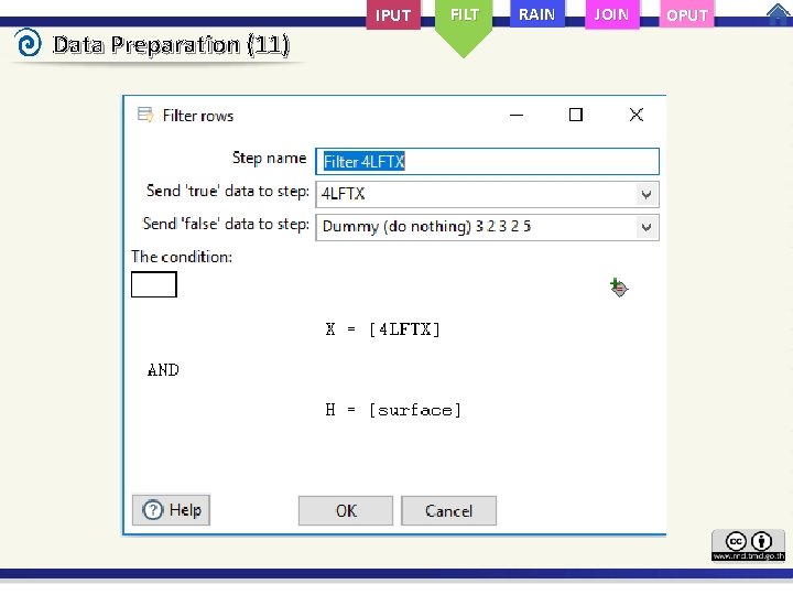 IPUT Data Preparation (11) FILT RAIN JOIN OPUT 