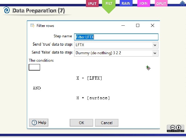 IPUT Data Preparation (7) FILT RAIN JOIN OPUT 