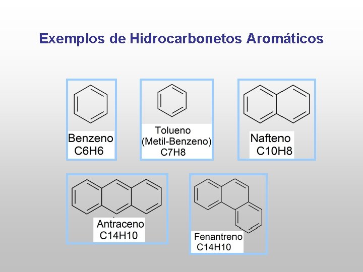 Exemplos de Hidrocarbonetos Aromáticos 