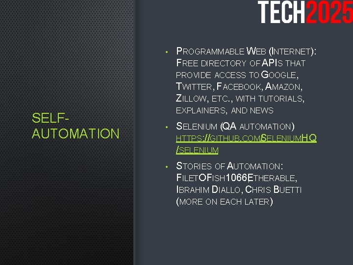 SELFAUTOMATION • PROGRAMMABLE WEB (INTERNET): FREE DIRECTORY OF APIS THAT PROVIDE ACCESS TO GOOGLE,