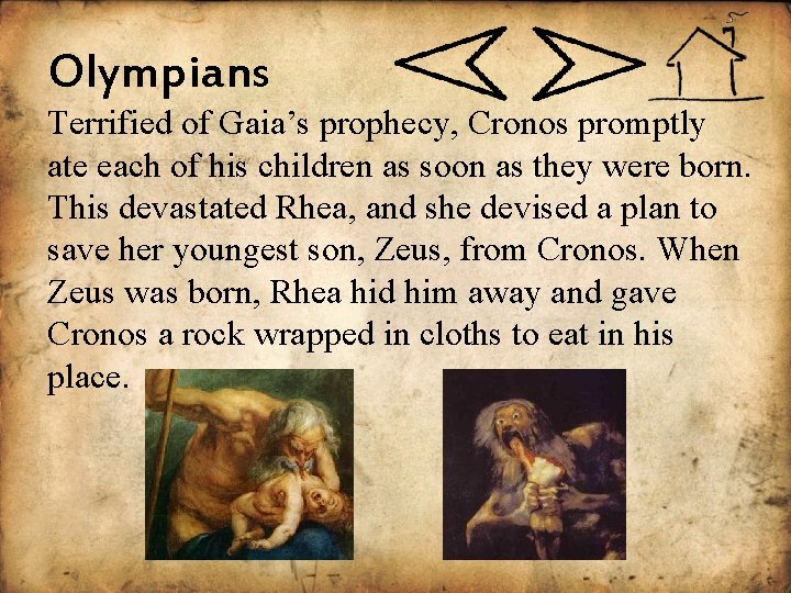 Olympians Terrified of Gaia’s prophecy, Cronos promptly ate each of his children as soon
