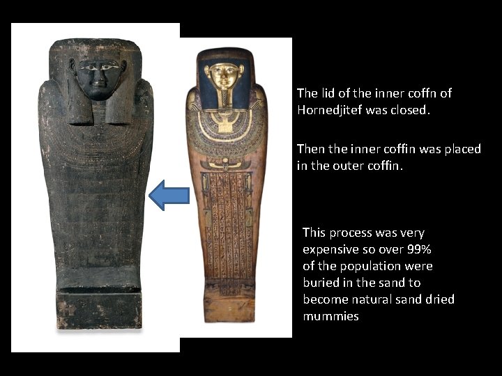The lid of the inner coffn of Hornedjitef was closed. Then the inner coffin The lid of the inner coffn of Hornedjitef was closed. Then the inner coffin