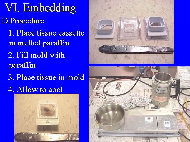 Tissue Processing All lectures will emphasize information relevant