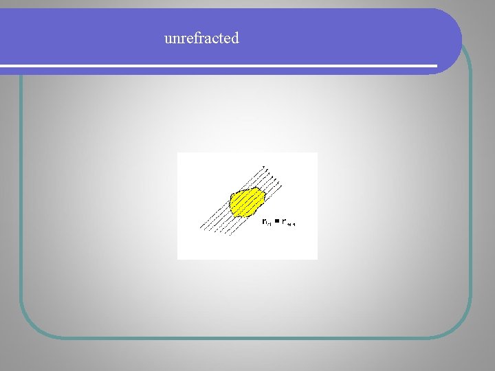 unrefracted unrefracted