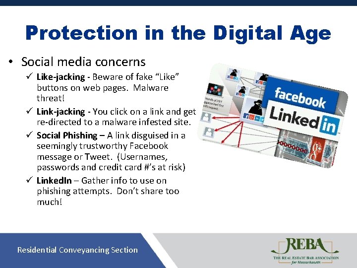 Protection in the Digital Age • Social media concerns ü Like-jacking - Beware of
