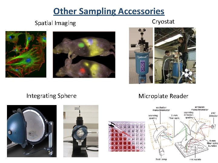 Other Sampling Accessories Spatial Imaging Integrating Sphere Cryostat Microplate Reader 
