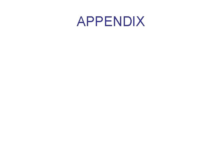 APPENDIX 