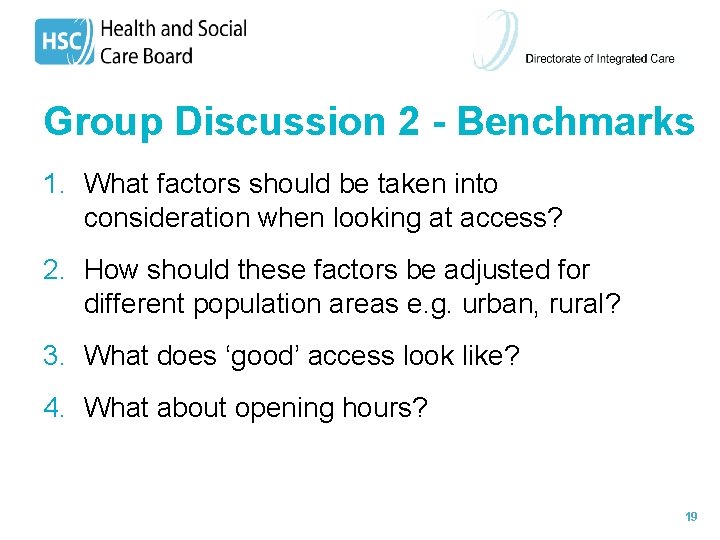Group Discussion 2 - Benchmarks 1. What factors should be taken into consideration when