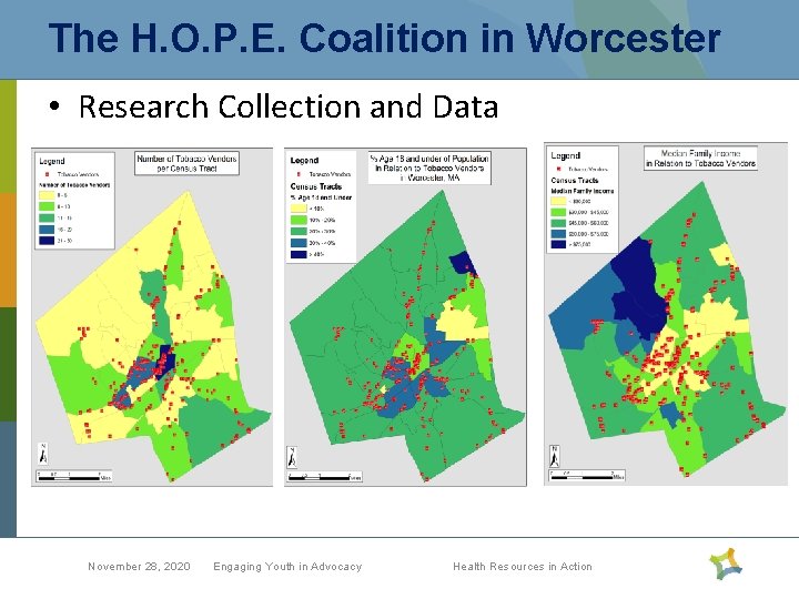 The H. O. P. E. Coalition in Worcester • Research Collection and Data November