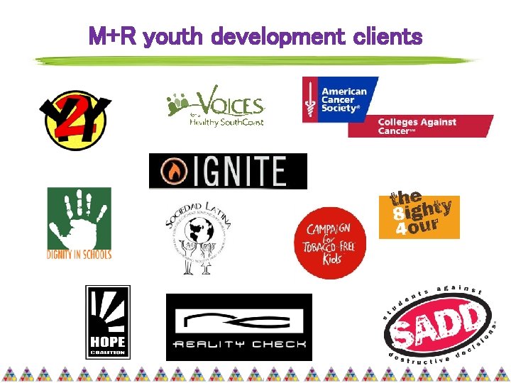 M+R youth development clients 