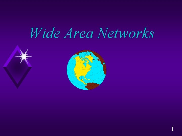 Wide Area Networks 1 