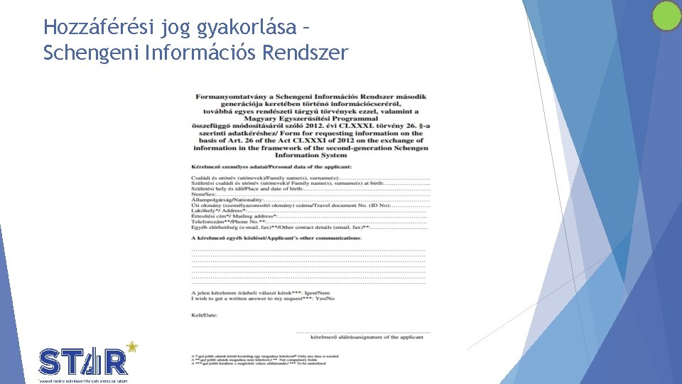 Hozzáférési jog gyakorlása – Schengeni Információs Rendszer 